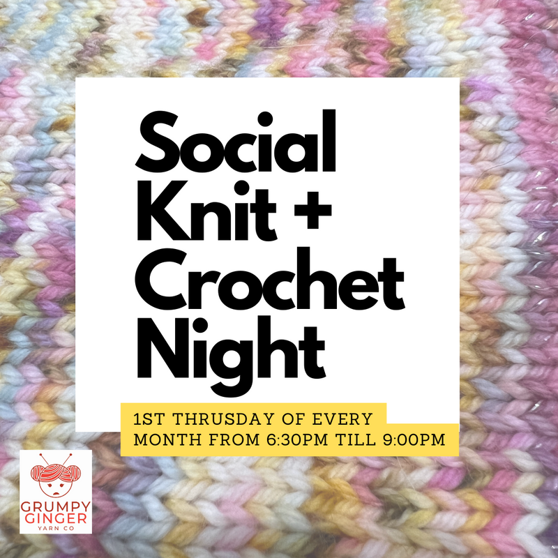 Knit + Crochet night- Thursday 2nd May 2024