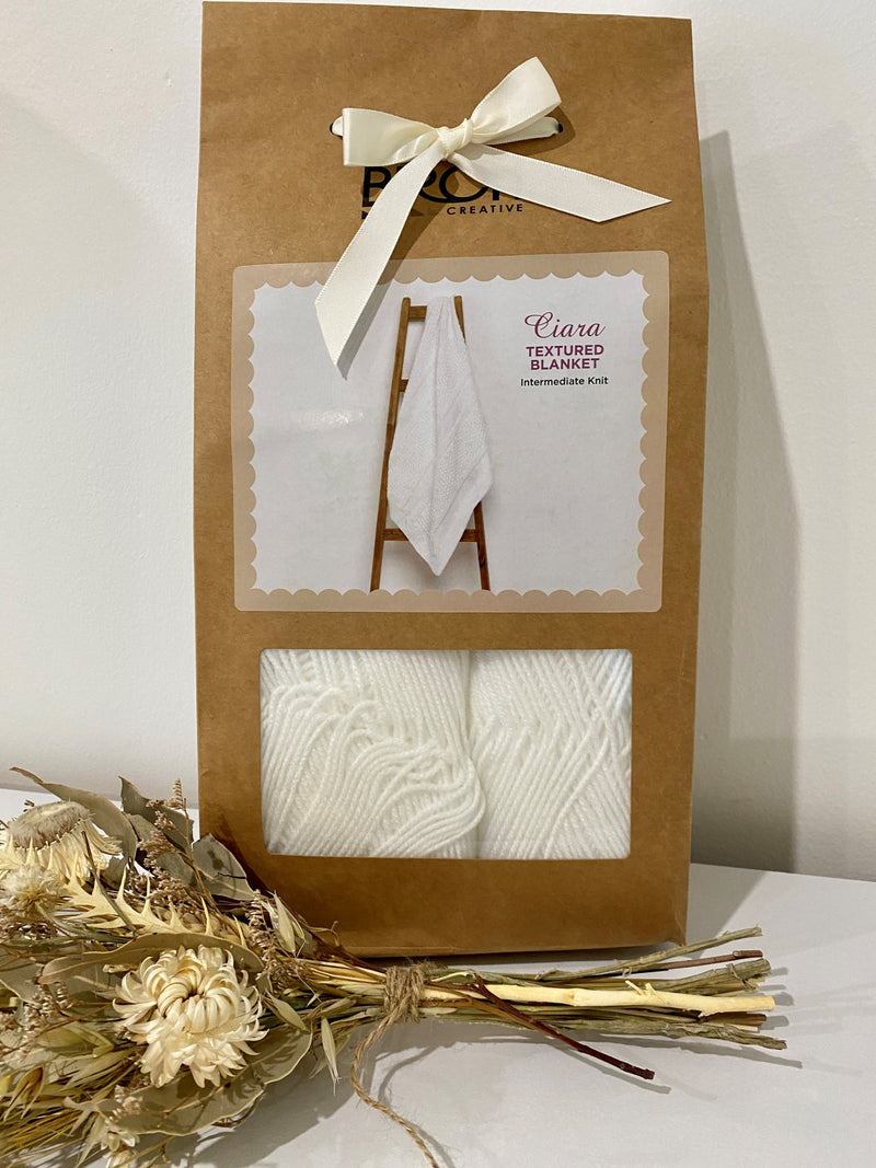 Birch Ciara Textured Blanket Kit - White