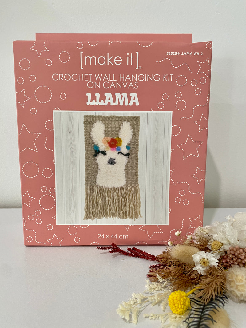 Llama - Make it Crochet Wall Hanging Kit