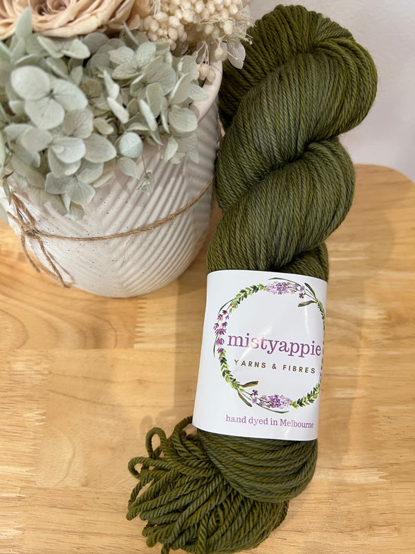 Olive - 8 Ply Merino DK