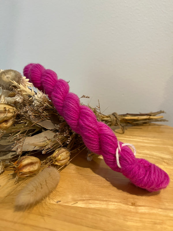Hot Pink 20g - 8ply - Polwarth Non-Super Wash