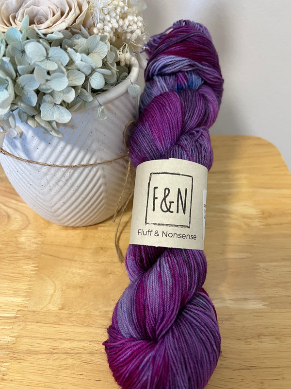 Vibrant -Platinum - BFL Sock - 4ply