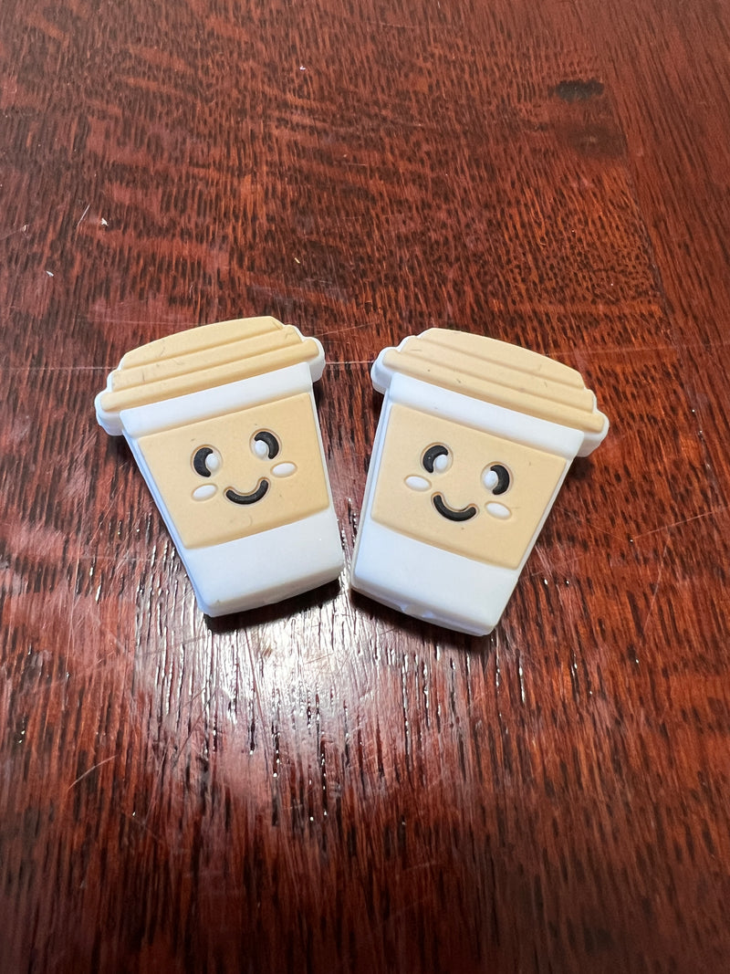 Needle stoppers - light coffee