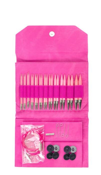 Lykke Interchangeable Knitting Needle Set 5" Pairs- Blush