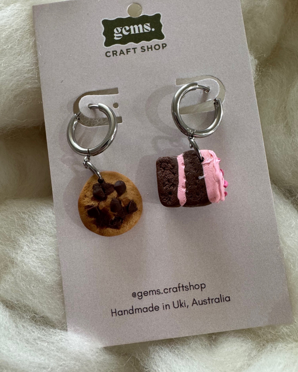 Chocolate Cake and Choc Chip Cookie Stitch Marker - Gems Craft Shop
