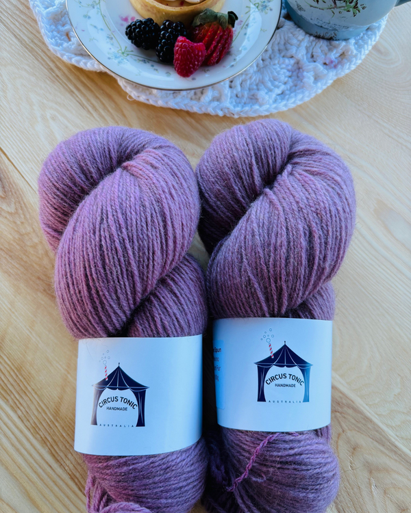 Damson Plum - Merino Possum Woolen Spun - 4ply