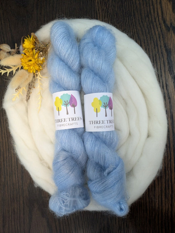 Gingham Blue - Mohair/Silk