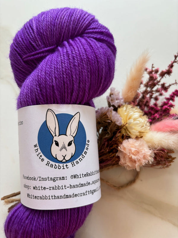 Grape- 4 ply Superwash Merino