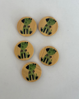 Timber Round Dog Buttons