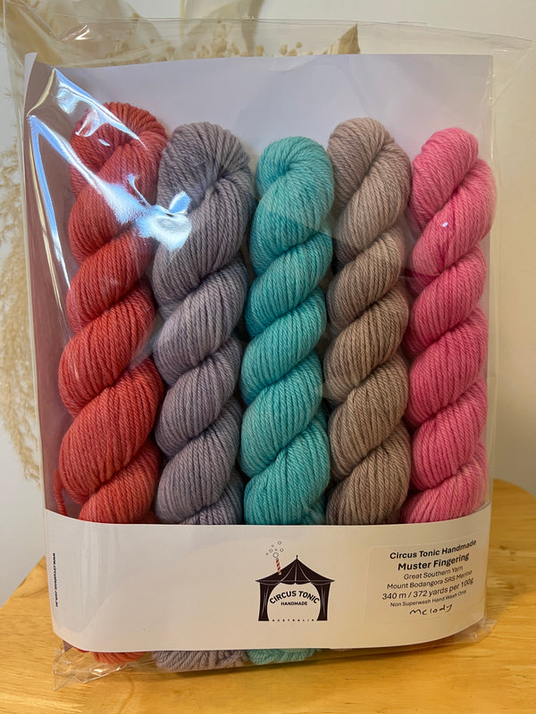 Melody - Muster Fingering Mini 125g Sets