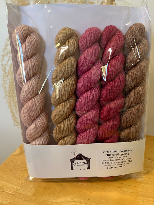 Rosewater - Muster Fingering Mini 125g Sets