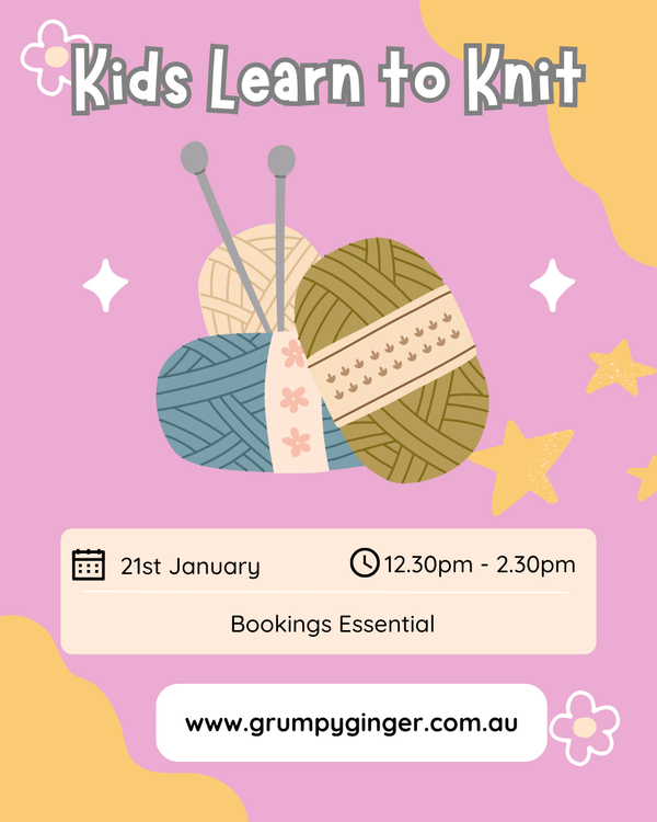 Kids Holiday Classes- Learn to Knit - 21st January 2026 - 12.30pm - 2.30pm