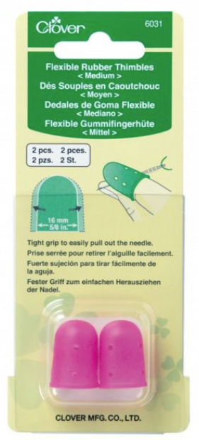 Clover Rubber Thimbles 2pc Medium