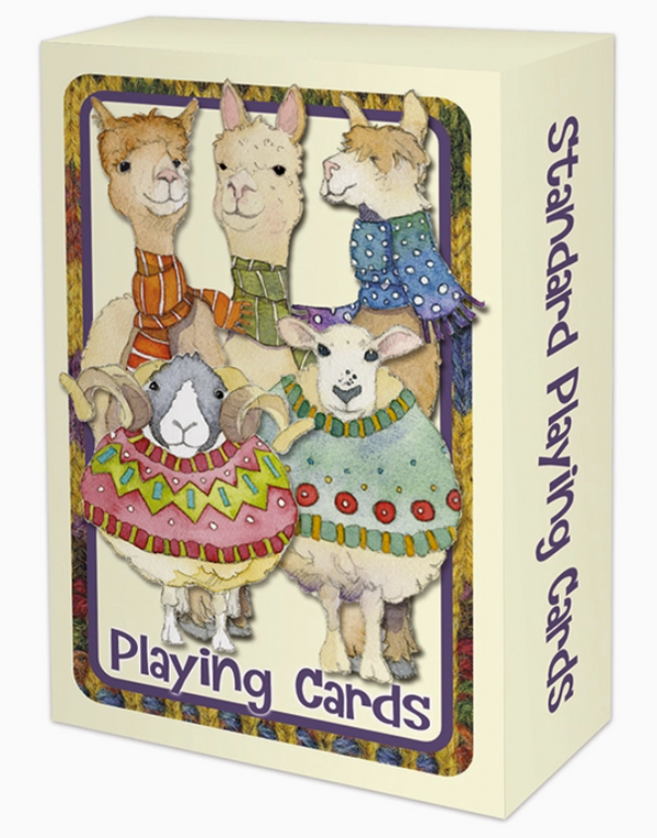 Wooly Sheep and Llama Playing Cards