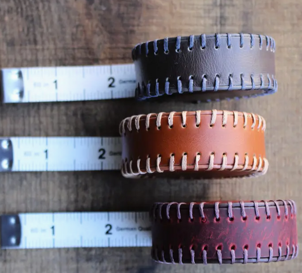 Hand Stitched Leather Tape Measure
