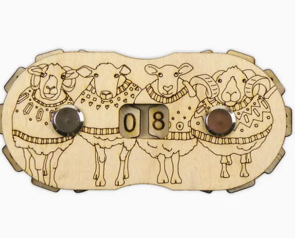 Sheep in Sweaters  Wooden Row Counter