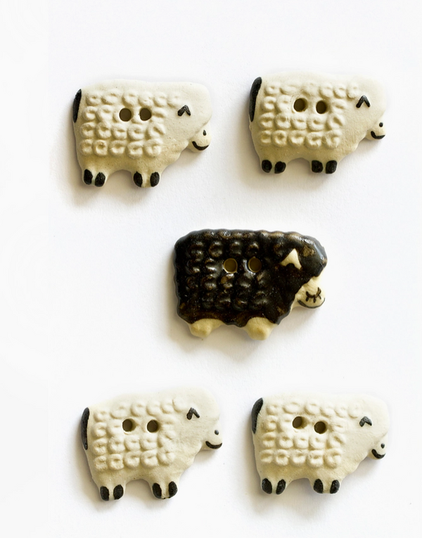 Sheep Ceramic Buttons