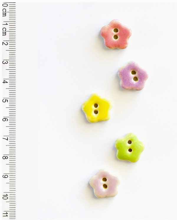 Flower Ceramic Buttons