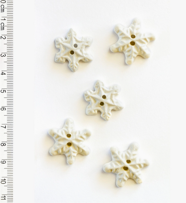 Snowflake Ceramic Buttons