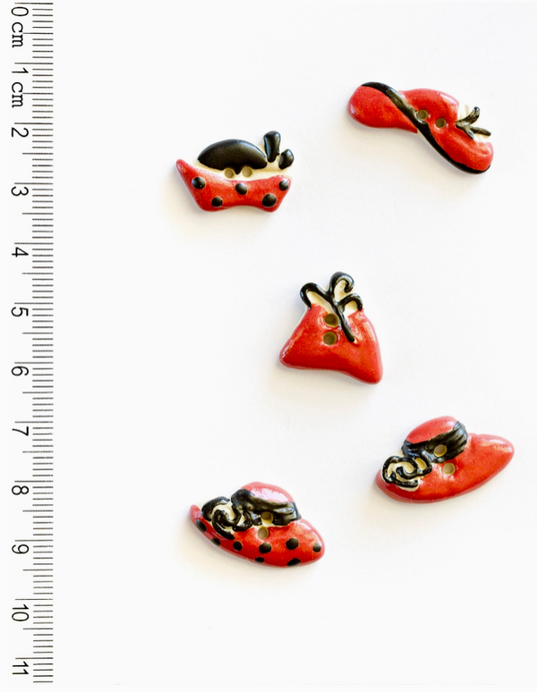 Red Hat Ceramic Buttons