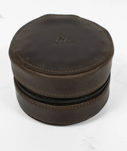 In the round leather zip case