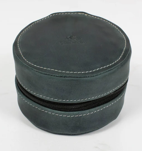 In the round leather zip case