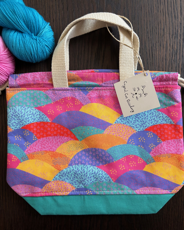 Medium Drawstring Bag- Turquoise