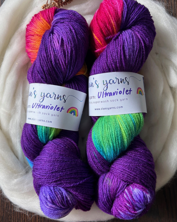 Ultra Violet - 4 ply sock yarn