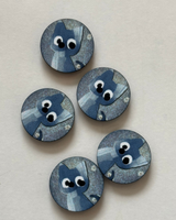 Timber Round Cat Buttons