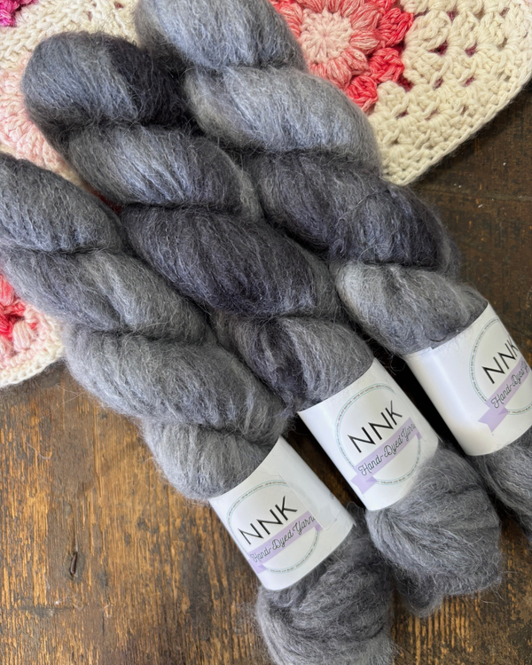 Charcoal  - Laceweight Suri Alpaca Silk