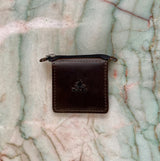 Leather Square Zip Pouch
