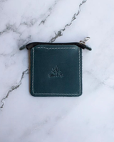 Leather Square Zip Pouch