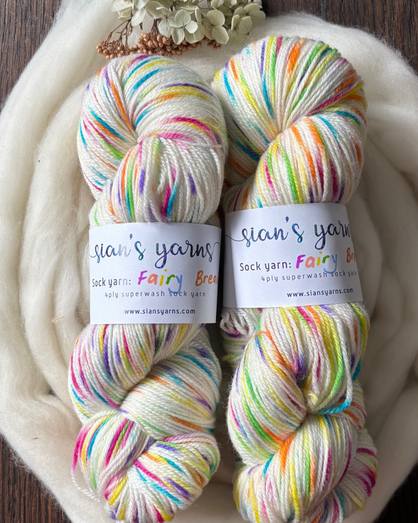 Fairy Bread- 4 ply sock yarn