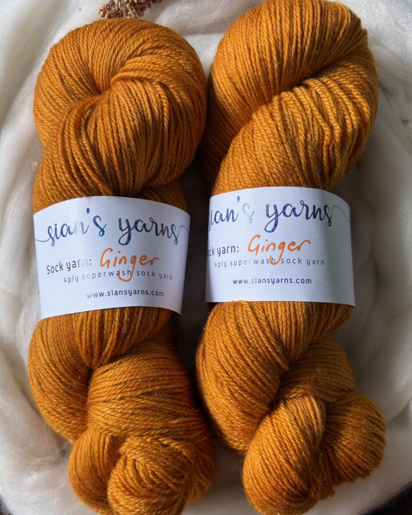 Ginger - 4 ply sock yarn