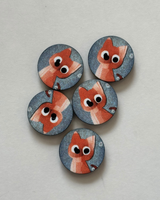 Timber Round Cat Buttons