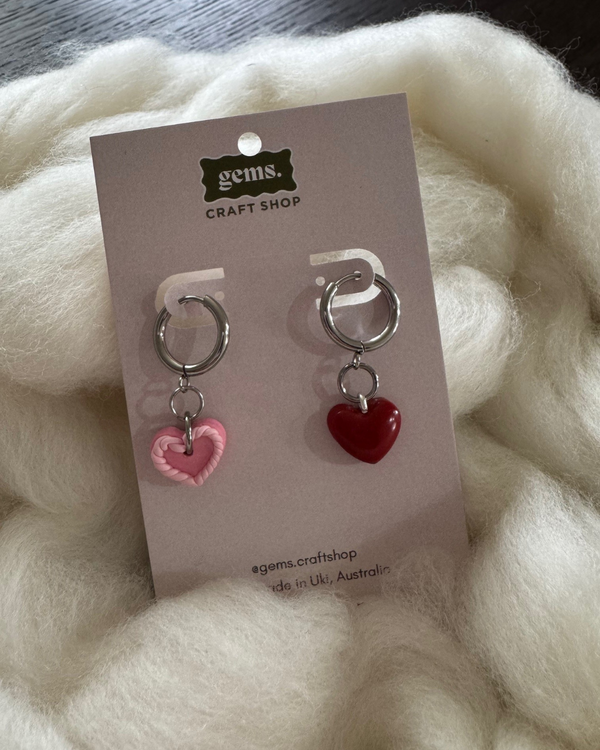 Heart Stitch Markers - Gems Craft Shop