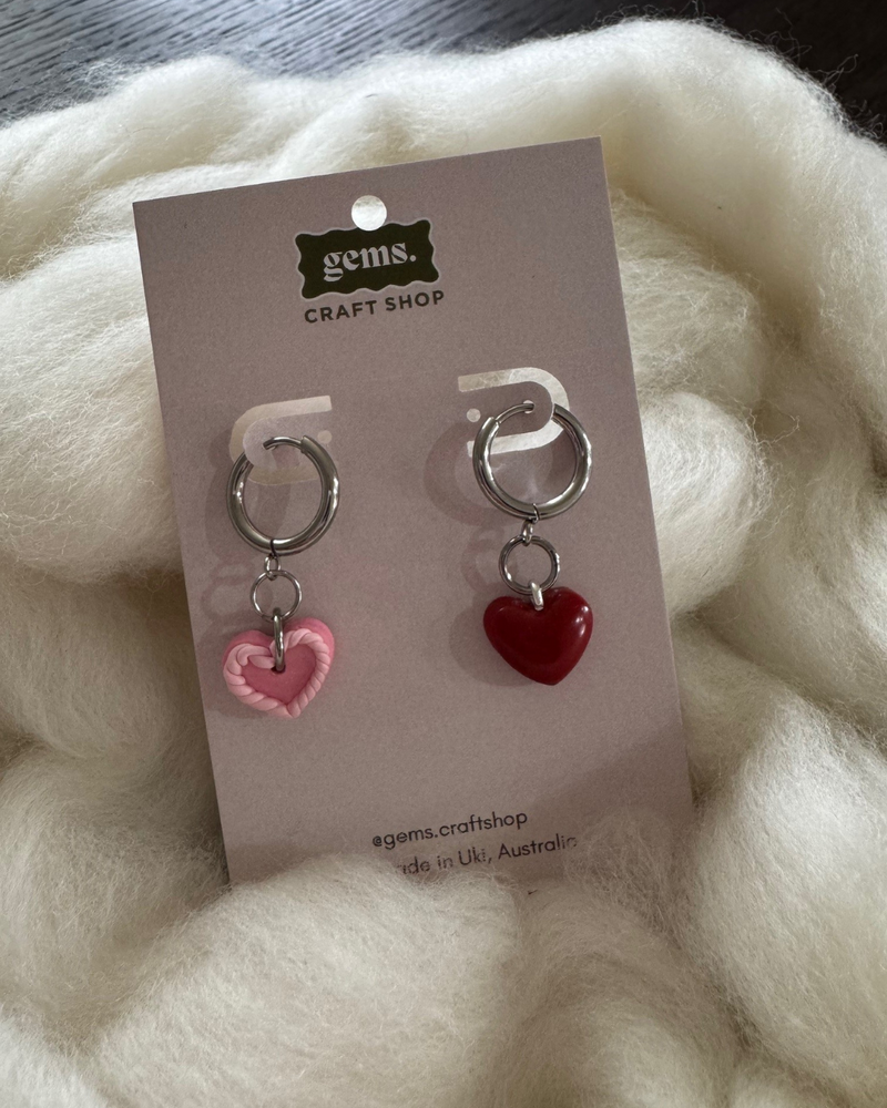 Heart Stitch Markers - Gems Craft Shop