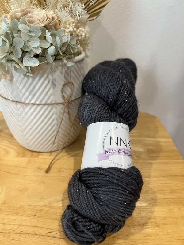 Ink - DK Silver Sparkle Yarn