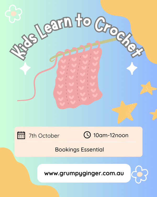 Kids Holiday Classes- Learn to Crochet-Tuesday 7th October