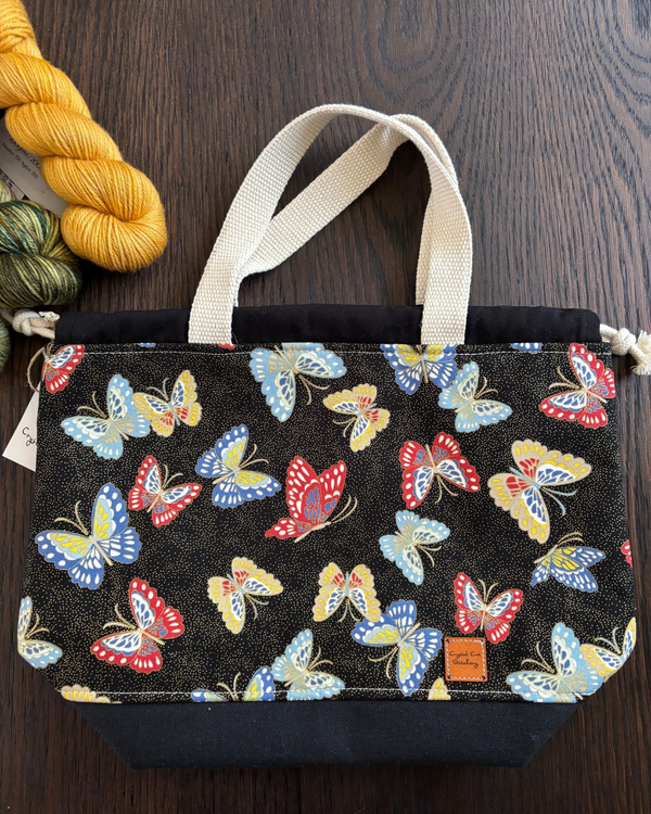 Large Drawstring Bag - Butterfly