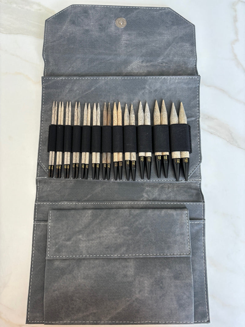 Lykke Interchangeable Knitting Needle Set 5" Pairs -  Driftwood