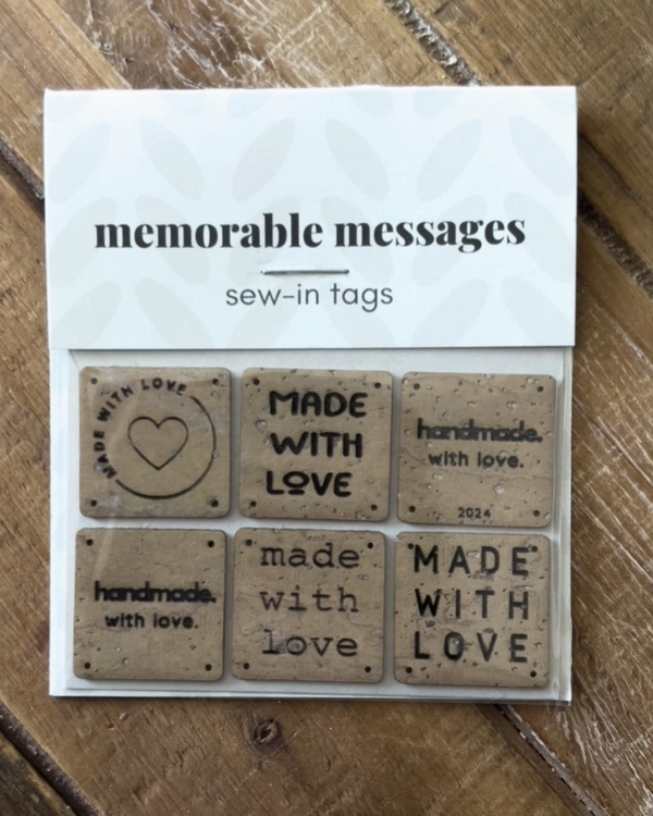 Made With Love  - Cork Sew In Labels