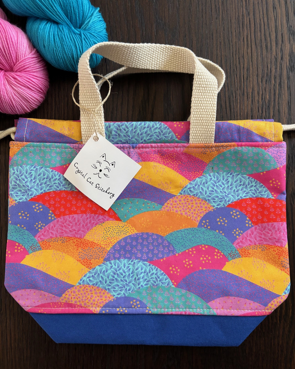 Medium Drawstring Bag- Blue Base