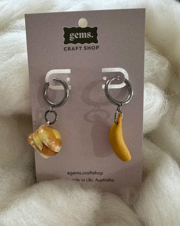 Banana and Pancake Stack  Stitch Marker - Gems Craft Shop
