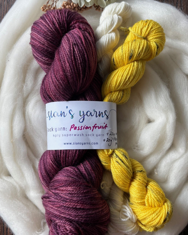 Passionfruit - 4ply Sock Set - Sian's Yarns
