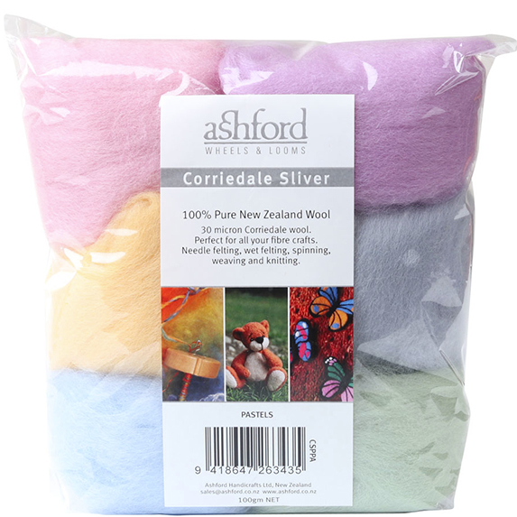 Corriedale Sliver - Pastels (CSPPA)