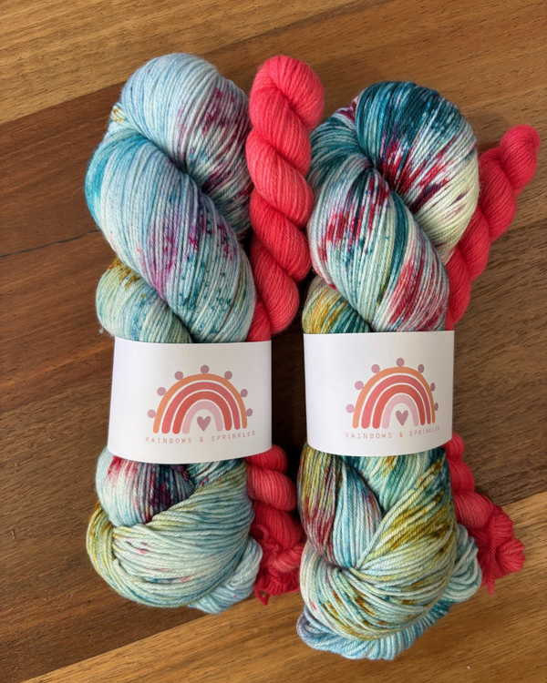 Ruby Twilight Sock Set 4ply- Rainbows and Sprinkles