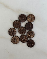 Dark Timber Round Buttons