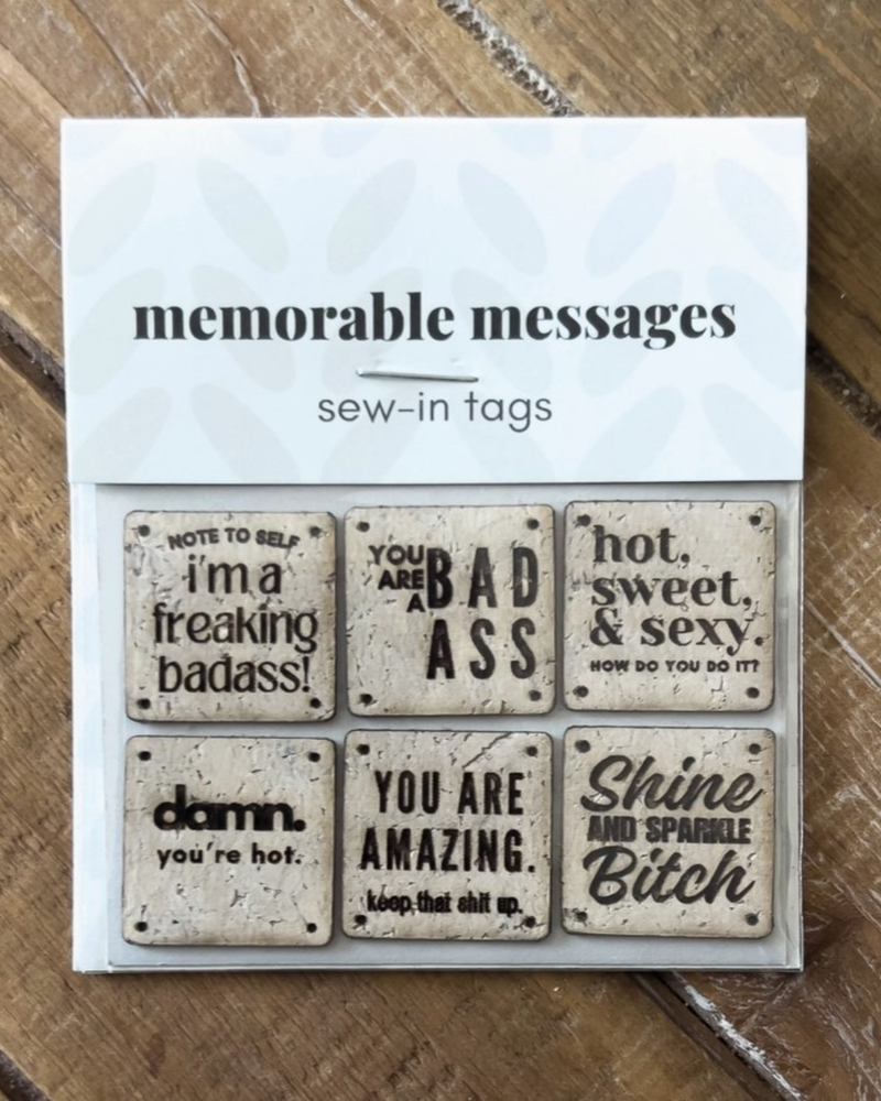 Sweary BFF - Cork Sew In Labels