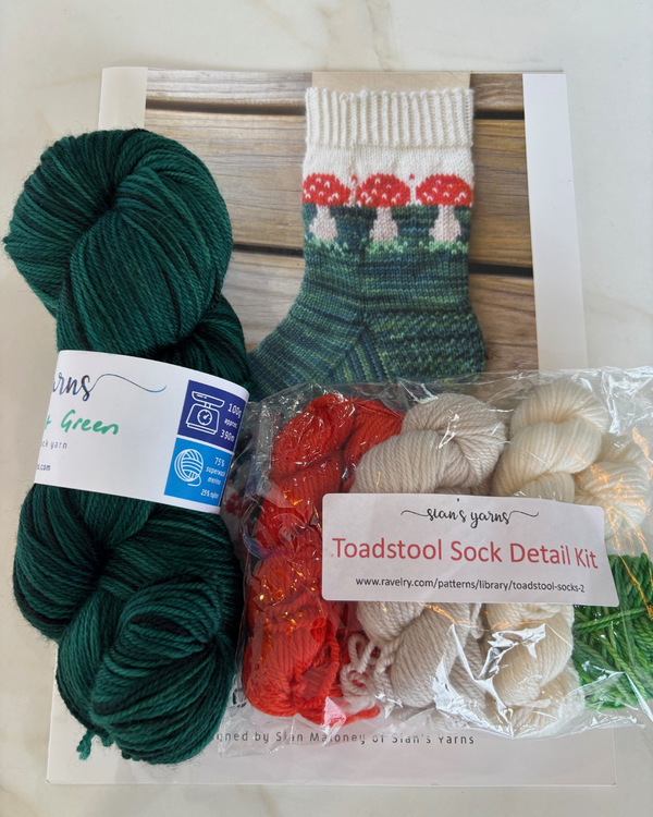 Toadstool Sock Kit - 4ply - Sian's Yarns
